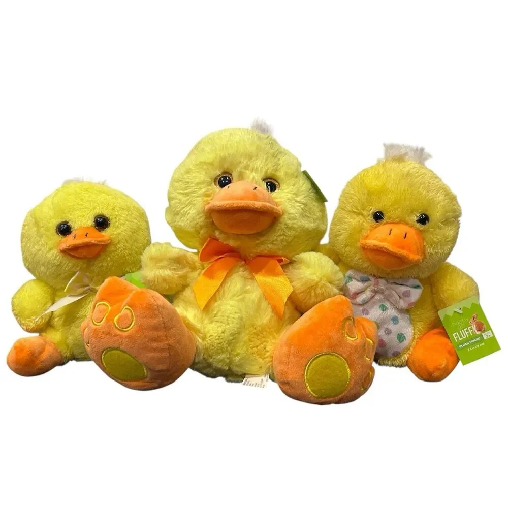 3x Happy Go Fluffy Easter Plush Friends 7